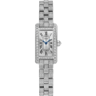 WJTA0045 Tank Américaine watch l Mini model, quartz movement, white gold, diamonds