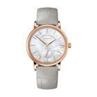 SAXONIA With White, Mother of Pearl Dial And Grey (Light), Alligator Leather Strap