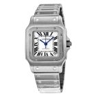 W20098D6 Santos Galbee l Automatic, Silvered Opaline Dial, Bracelet