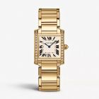 WJTA0025 Tank Française l Medium-sized model, quartz movement, yellow gold, diamonds