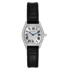 WA501007 Cartier Tortue l Hand wind, 18kt White Gold, Leather Strap
