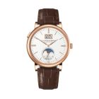 SAXONIA MOONPHASE With Argenté Dial And Reddish-Brown, Alligator Leather Strap