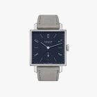 TETRA FIDELIO Ref. 449 | Velour Leather Gray Strap | Stainless Steel Back