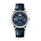 LANGEMATIK PERPETUAL With White Gold Case And Dark Blue, Alligator Leather Strap