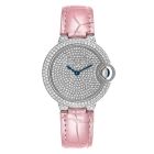 WE902047 Ballon Bleu de Cartier l 33 mm, automatic movement, white gold, diamonds, leather