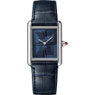 WGTA0121 Tank Louis Cartier l Large model, hand-wound mechanical movement, platinum, leather