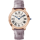 WGRN0017 Ronde Louis Cartier l 36 mm, quartz movement, rose gold, leather