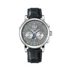 DATOGRAPH PERPETUAL With Grey, Rhodié Dial And Black, Alligator Leather Strap