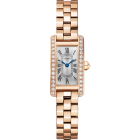 WJTA0043 Tank Américaine watch l Mini model, quartz movement, rose gold, diamonds