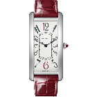 WGTA0284 Tank Cintrée l Manual movement, platinum, leather