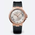 Marine 5517 | Rose Gold | Rubber Strap | Silver Dial