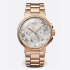 Marine Chronographe 5527 | Rose Gold | Bracelet Strap | Silver Dial