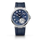 Marine Tourbillon 5577 l Blue dial l Platinum l Rubber Strap