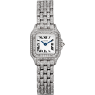 HPI01719 Panthère de Cartier l Mini model, quartz movement, white gold, diamonds