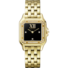 WJPN0044 Panthère de Cartier l Medium model, quartz movement. 18K yellow gold case, diamonds