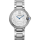 W4BB0036 Ballon Bleu de Cartier watch l 36 mm, automatic mechanical movement, steel, diamonds