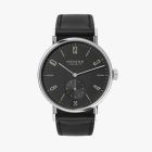 TANGOMAT RUTHENIUM DATE Ref. 604| Horween Genuine Shell Cordovan Black Strap