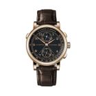 1815 RATTRAPANTE HONEYGOLD "Homage to F. A. Lange" With Black Dial And Dark Brown, Alligator Leather Strap