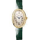 WJBA0054 Cartier Baignoire l Small model, quartz movement, yellow gold, diamonds, leather