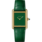WGTA0191 Tank Louis Cartier watch l Large model, hand-wound mechanical movement, yellow gold, leather