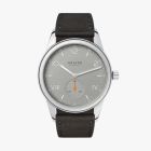 CLUB CAMPUS 38 ABSOLUTE GRAY | Velour Leather Anthracite Strap