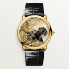 HPI01639 Métiers d'Art jewelry | manual movement | yellow gold | lacquer | mother-of-pearl | emeralds | diamonds | leather