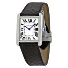 W5200003 Tank Solo l Quartz, Opaline Silver Dial, Black Leather Strap