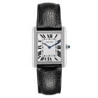 WSTA0028 Tank Solo l Quartz, Opaline Silver Dial, Black Leather Strap