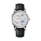 LANGE 1 MOONPHASE With Rhodié Dial And Black, Alligator Leather Strap