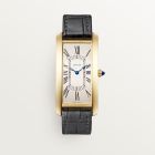WHTA0037 Tank Cintrée l Manual Winding, 18K Yellow Gold, Dark Gray Leather Strap
