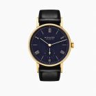 Ludwig Gold Twice Unique – Moiré Ref. 211.U7 l Yellow Gold l Black Strap