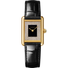 WGTA0269 Tank Louis Cartier l Small model, quartz movement, yellow gold, diamonds, leather