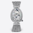 Reine de Naples 8908 | White Gold | Bracelet Strap | Silver Dial