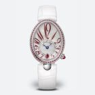 Reine de Naples 8918 | White Gold | White Leather Strap