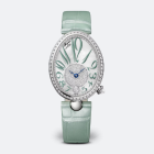 Reine de Naples 8918 Ref. 8918BB/5D/964/D0 l White gold l Mint green Leather strap