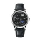 LANGE 1 MOONPHASE With Black Dial And Black, Alligator Leather Strap