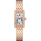 WB710012 Tank Américaine l Mini model, quartz movement, rose gold, diamonds
