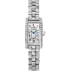 WJTA0067 Tank Américaine l Mini model, quartz movement - high autonomy, white gold, diamonds