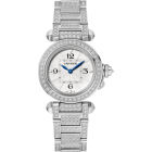 WJPA0040 Pasha de Cartier l 30 mm, high autonomy quartz movement, white gold, diamonds