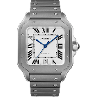 WSSA0089 Santos de Cartier l Large model, automatic movement, titanium, interchangeable titanium and leather straps