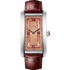 WGTA0297 Tank Américaine l Large model, automatic movement, platinum, leather