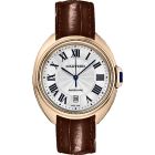 WGCL0010 Clé de Cartier l  Automatic, 18k Rose Gold, Brown Leather Strap