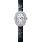 WJBA0050 Baignoire l Mini model, quartz movement, white gold, diamonds, leather