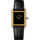 WGTA0091 Tank Louis Cartier l Large model, hand-wound mechanical movement, yellow gold, leather