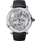WHRO0085 Rotonde de Cartier Grande Complication Skeleton | 45mm, automatic movement, platinum, leather