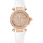 WJPA0033  Pasha de Cartier l 30 mm, quartz, rose gold, diamonds, 2 (interchangeable) leather straps
