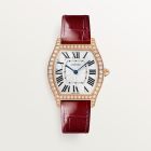 WJTO0009 Cartier Tortue l Medium model, hand-wound mechanical movement, rose gold, diamonds