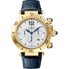 WGPA0017 Pasha de Cartier l 41 mm, chronograph, automatic movement, 18K yellow gold, interchangeable leather straps