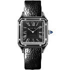 WSSA0068 Santos-Dumont Cartier l Large model, manual mechanical movement, steel, lacquer, leather