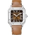 WSSA0081 Santos de Cartier l Automatic movement, Steel, 2 interchangeable straps